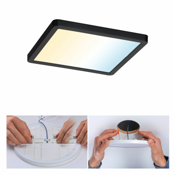 Paulmann VariFit LED Einbaupanel Smart Home Zigbee 3.0 Areo IP44 eckig 175x175mm  13W 1200lm Tunable White Schwarz dimmbar