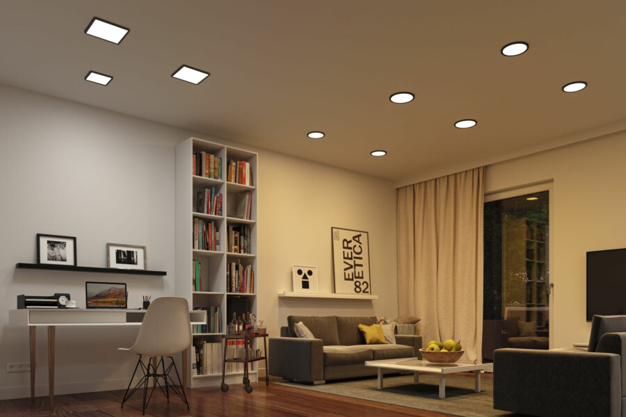 Paulmann VariFit LED Einbaupanel Smart Home Zigbee 3.0 Areo IP44 eckig 175x175mm  13W 1200lm Tunable White Schwarz dimmbar
