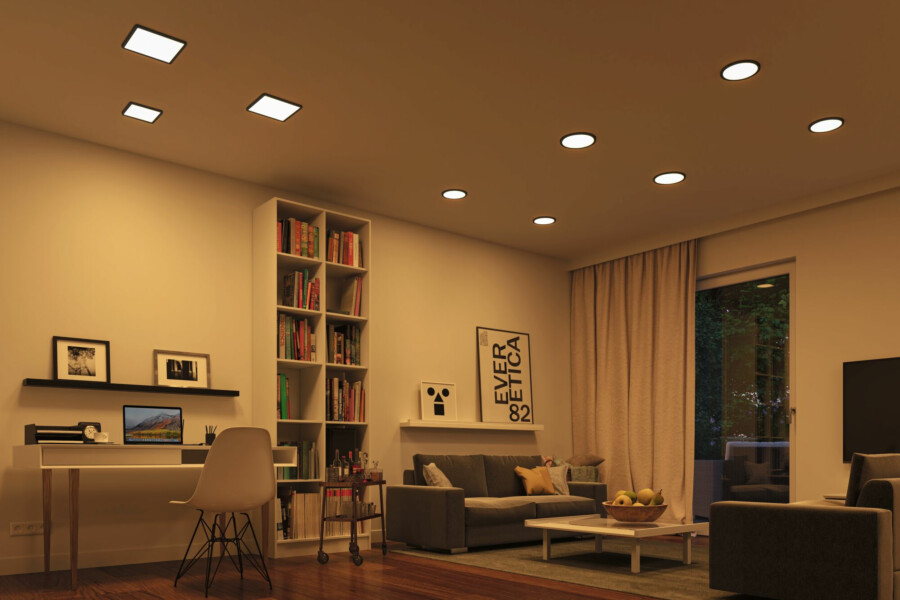 Paulmann VariFit LED Einbaupanel Smart Home Zigbee 3.0 Areo IP44 eckig 175x175mm  13W 1200lm Tunable White Schwarz dimmbar