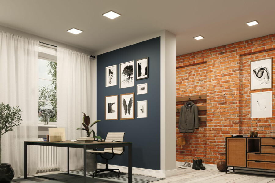 Paulmann VariFit LED Einbaupanel Smart Home Zigbee 3.0 Areo IP44 eckig 175x175mm  13W 1200lm Tunable White Schwarz dimmbar