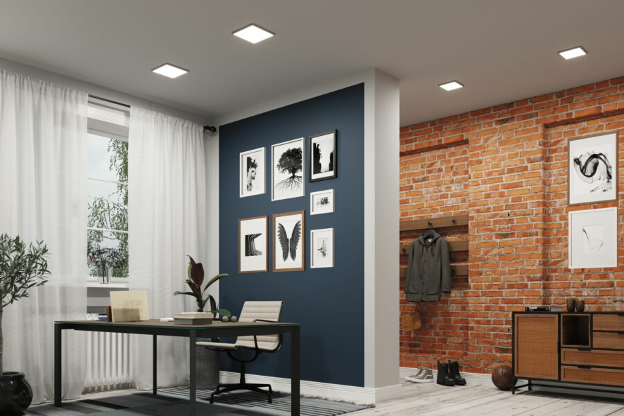 Paulmann VariFit LED Einbaupanel Smart Home Zigbee 3.0 Areo IP44 eckig 175x175mm  13W 1200lm Tunable White Schwarz dimmbar