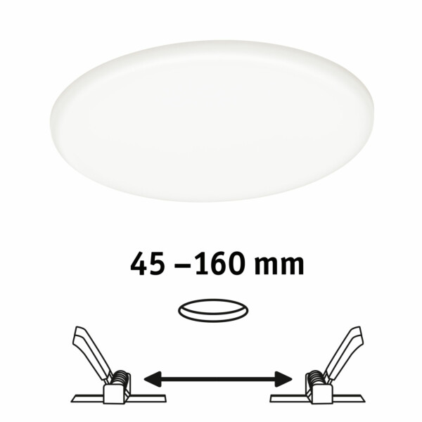 Paulmann VariFit LED Einbaupanel Veluna IP44 rund 185mm  17.5W 1500lm 4000K Satin