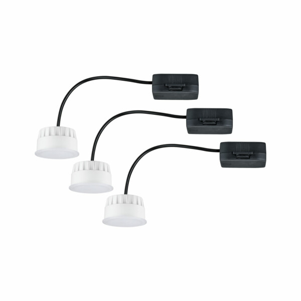 Paulmann LED Modul Einbauleuchte Choose Coin 3er-Set   rund 50mm  Coin 3x6W 3x470lm 230V  2700K Satin