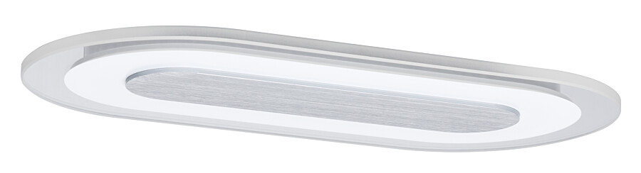 Paulmann Premium LED Einbauleuchte Whirl Einzelleuchte   rund 230x115mm   5.8W 220lm 230V dimmbar 3000K Alu gedreht#Satin