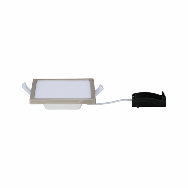 Paulmann LED Einbaupanel Areo IP44 eckig 120x120mm  6.5W 418lm 3000K Nickel matt dimmbar