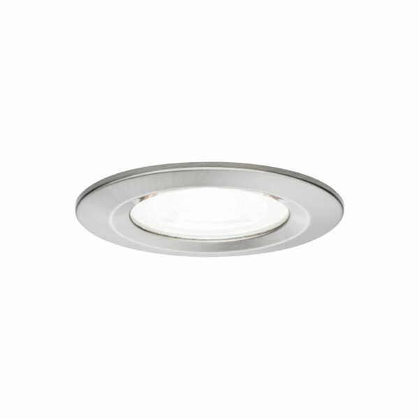 Paulmann LED Einbauleuchte Nova Basisset starr IP44 rund 78mm  GU10 3x6.5W 3x470lm 230V  4000K Eisen gebürstet