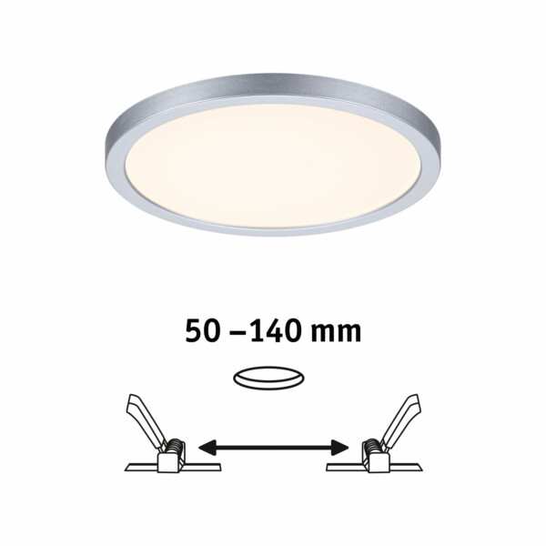 Paulmann VariFit LED Einbaupanel Smart Home Zigbee 3.0 Areo IP44 rund 175mm  13W 1200lm Tunable White Chrom matt dimmbar