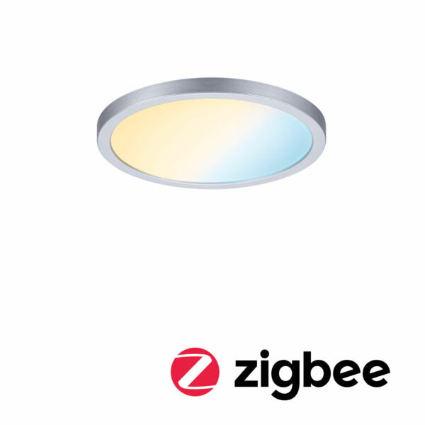 Paulmann VariFit LED Einbaupanel Smart Home Zigbee 3.0 Areo IP44 rund 175mm  13W 1200lm Tunable White Chrom matt dimmbar