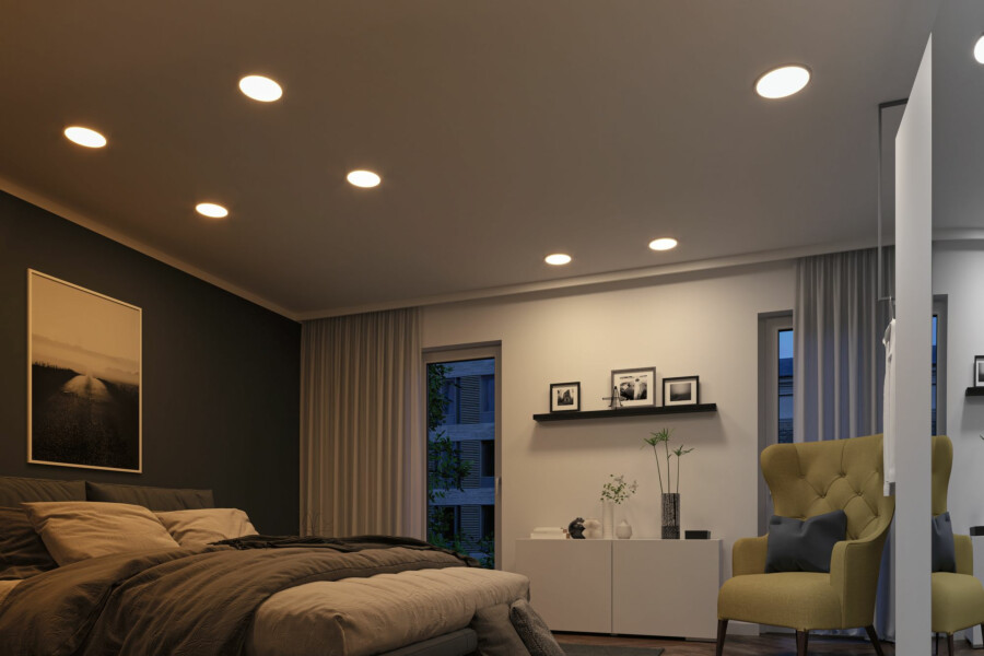 Paulmann VariFit LED Einbaupanel Smart Home Zigbee 3.0 Areo IP44 rund 175mm  13W 1200lm Tunable White Chrom matt dimmbar