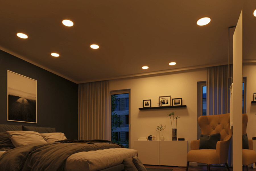 Paulmann VariFit LED Einbaupanel Smart Home Zigbee 3.0 Areo IP44 rund 175mm  13W 1200lm Tunable White Chrom matt dimmbar