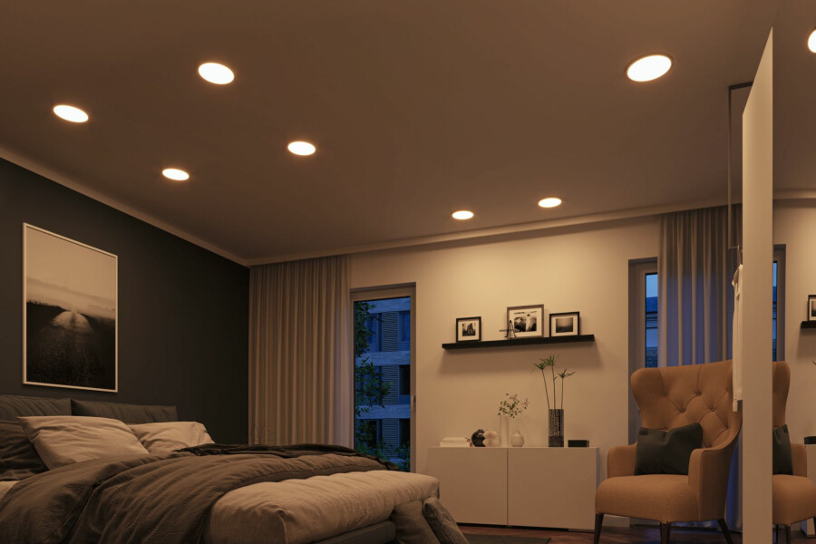 Paulmann VariFit LED Einbaupanel Smart Home Zigbee 3.0 Areo IP44 rund 175mm  13W 1200lm Tunable White Chrom matt dimmbar