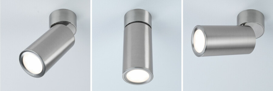 Paulmann LED Deckenleuchte 3-Step-Dim Turnal  Coin 2700K 470lm 230V 6W dimmbar Eisen gebürstet