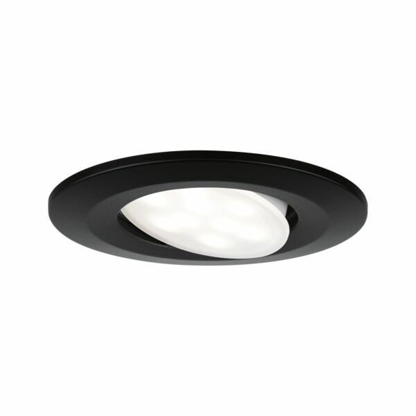 Paulmann LED Einbauleuchte Calla 3er-Set schwenkbar IP65 rund 90mm 30°  3x5W 3x400lm 230V  White Switch Schwarz matt