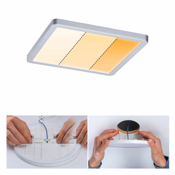 Paulmann VariFit LED Einbaupanel Dim to Warm Areo IP44 eckig 175x175mm  13W 1200lm 3 Step Dim to warm Chrom matt dimmbar