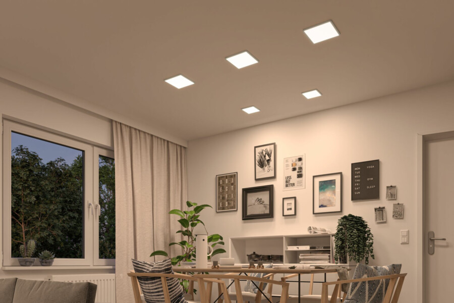 Paulmann VariFit LED Einbaupanel Dim to Warm Areo IP44 eckig 175x175mm  13W 1200lm 3 Step Dim to warm Chrom matt dimmbar