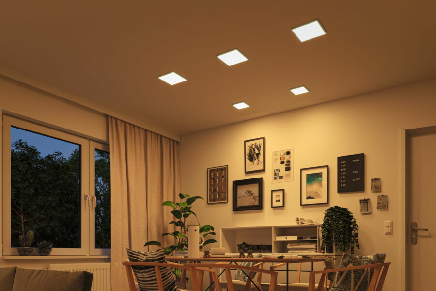Paulmann VariFit LED Einbaupanel Dim to Warm Areo IP44 eckig 175x175mm  13W 1200lm 3 Step Dim to warm Chrom matt dimmbar