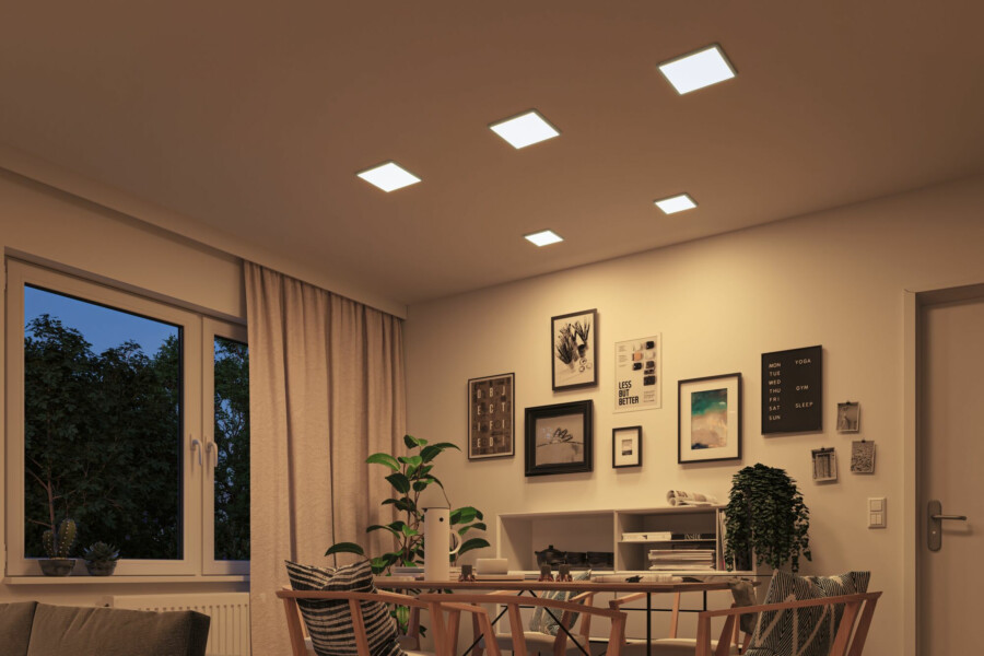 Paulmann VariFit LED Einbaupanel Dim to Warm Areo IP44 eckig 175x175mm  13W 1200lm 3 Step Dim to warm Chrom matt dimmbar