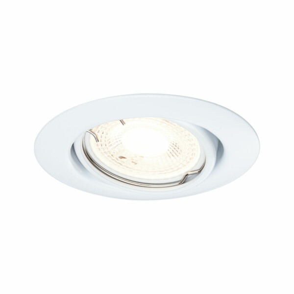 Paulmann Einbauleuchte Base Basisset schwenkbar  rund 90mm 20° GU10 max. 10W  230V dimmbar  Weiß