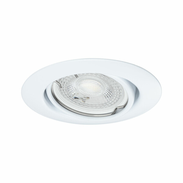 Paulmann Einbauleuchte Base Basisset schwenkbar  rund 90mm 20° GU10 max. 10W  230V dimmbar  Weiß