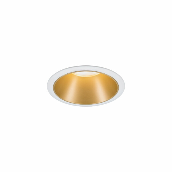 Paulmann LED Einbauleuchte 3-Step-Dim Cole Coin Basisset  IP44 rund 88mm  Coin 3x6W 3x460lm 230V dimmbar 2700K Weiß#Gold matt