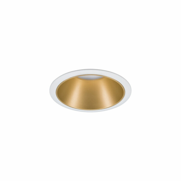 Paulmann LED Einbauleuchte 3-Step-Dim Cole Coin Basisset  IP44 rund 88mm  Coin 3x6W 3x460lm 230V dimmbar 2700K Weiß#Gold matt