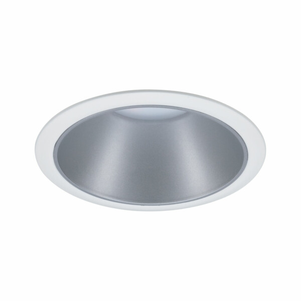 Paulmann LED Einbauleuchte 3-Step-Dim Cole Coin   IP44 rund 88mm  Coin 6W 470lm 230V dimmbar 2700K Weiß#Silber