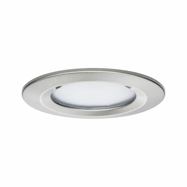 Paulmann LED Einbauleuchte 3-Step-Dim Nova Coin Basisset starr IP44 rund 78mm  Coin 3x6W 3x470lm 230V dimmbar 2700K Eisen gebürstet