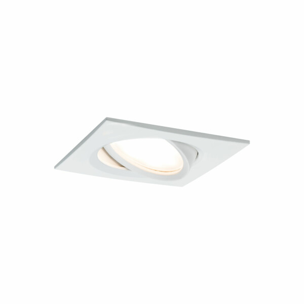 Paulmann LED Einbauleuchte Nova Plus Coin Basisset schwenkbar  eckig 84x84mm 50° Coin 3x6W 3x470lm 230V dimmbar 2700K Weiß matt