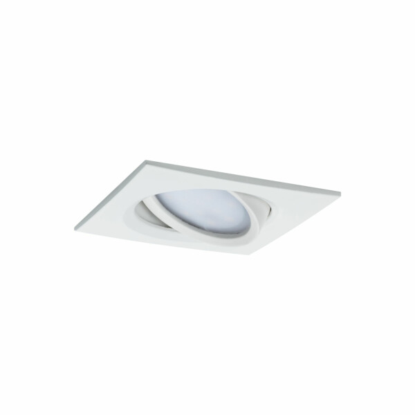 Paulmann LED Einbauleuchte Nova Plus Coin Basisset schwenkbar  eckig 84x84mm 50° Coin 3x6W 3x470lm 230V dimmbar 2700K Weiß matt