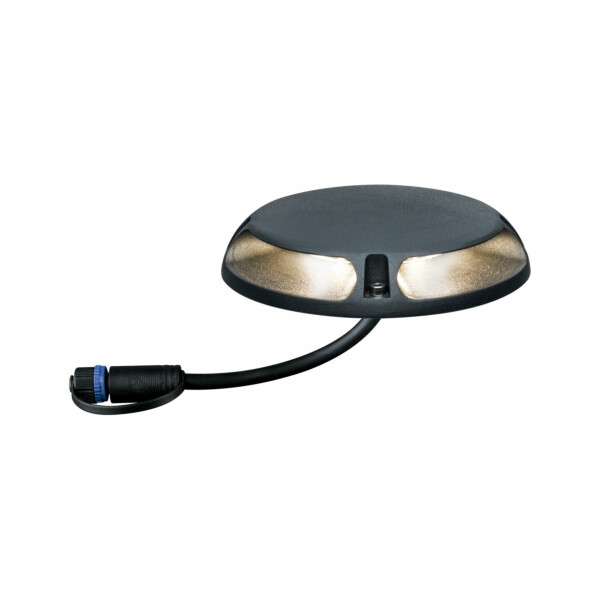 Paulmann Plug & Shine LED Bodenaufbauleuchte Warmweiß Einzelspot Zweifacher Lichtaustritt. 180° IP67 3000K 2x3.3W   Anthrazit