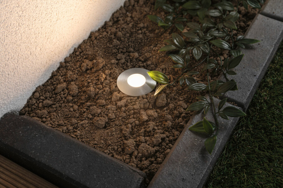 Paulmann Plug & Shine LED Bodeneinbauleuchte Floor Mini Erweiterungsset  IP67 3000K 3x2.5W   Silber