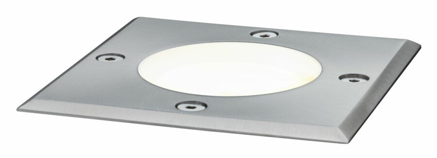 Paulmann LED Bodeneinbauleuchte  IP67 eckig 108x108mm  3000K 3.5W 230lm 230V Edelstahl Metall