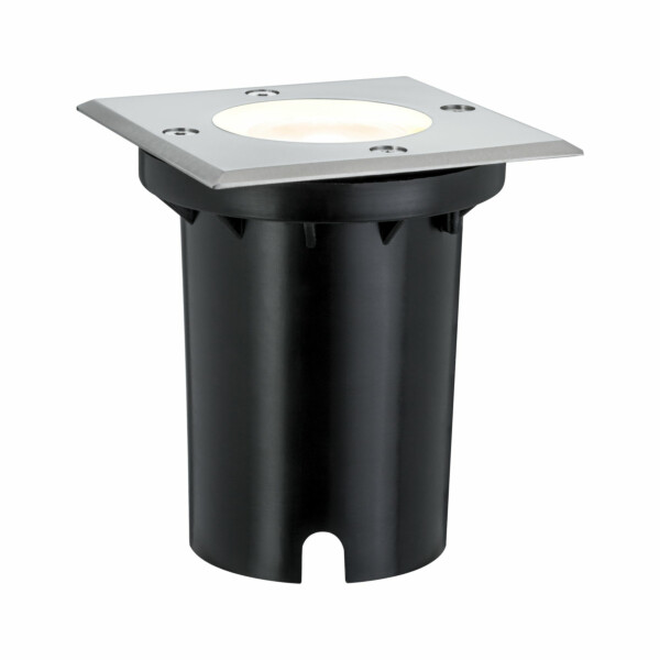 Paulmann LED Bodeneinbauleuchte  IP67 eckig 108x108mm  3000K 3.5W 230lm 230V Edelstahl Metall