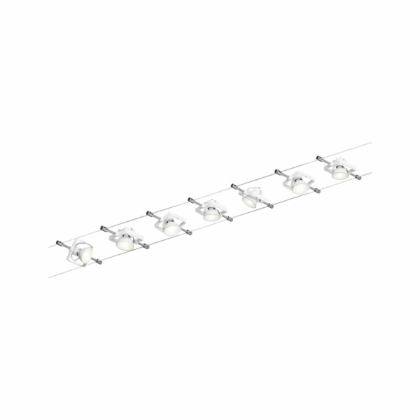 Paulmann Seilsystem TECH Basisset GU5.3  max. 7x10W  dimmbar 230/12V Weiß