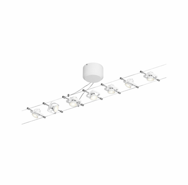 Paulmann Seilsystem TECH Basisset GU5.3  max. 7x10W  dimmbar 230/12V Weiß