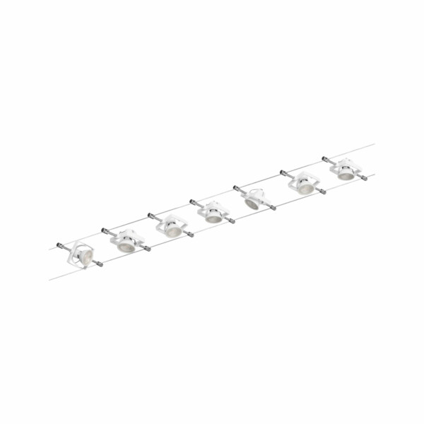 Paulmann Seilsystem TECH Basisset GU5.3  max. 7x10W  dimmbar 230/12V Weiß