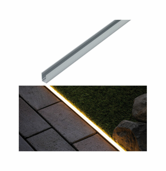 Paulmann Plug & Shine LED Strip Profil Warmweiß Aluminiumprofil 1m