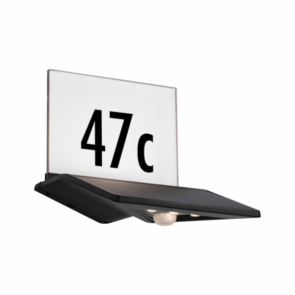 Paulmann Solar LED Hausnummernleuchte Yoko Bewegungsmelder  IP44 3000K 42lm Anthrazit