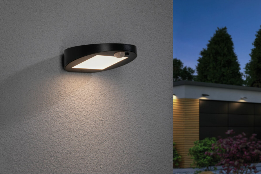 Paulmann Solar LED Außenwandleuchte Ryse Bewegungsmelder IP44 3000K 30lm Anthrazit