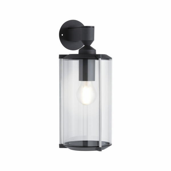 Paulmann Außenwandleuchte Klassik IP44 rund 160mm  max. 60W  230V  Grau Glas