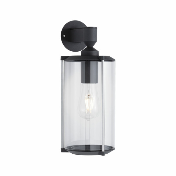 Paulmann Außenwandleuchte Klassik IP44 rund 160mm  max. 60W  230V  Grau Glas