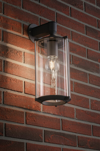 Paulmann Außenwandleuchte Klassik IP44 rund 160mm  max. 60W  230V  Grau Glas
