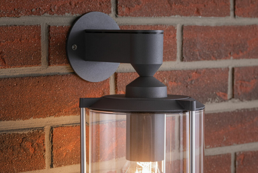 Paulmann Außenwandleuchte Klassik IP44 rund 160mm  max. 60W  230V  Grau Glas