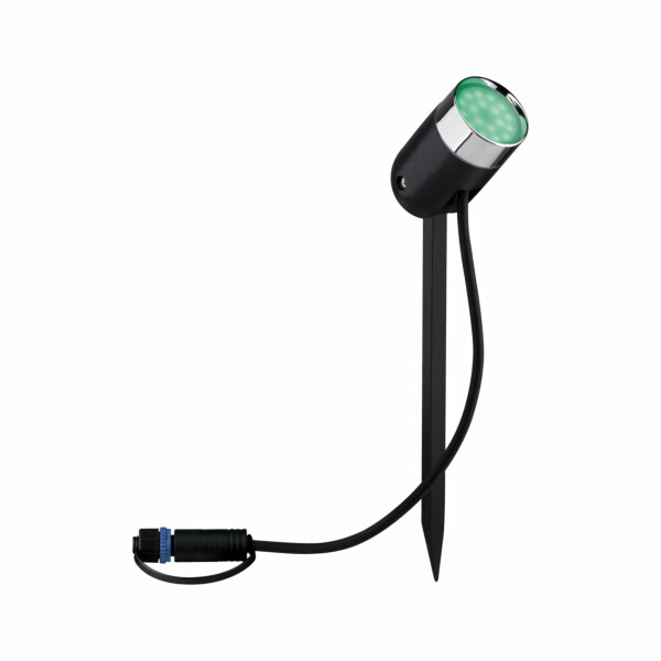 Paulmann Plug & Shine LED Gartenstrahler Smart Home Zigbee 3.0 Pike Basisset  IP65 RGBW+ 3x4.5W  21VA Anthrazit