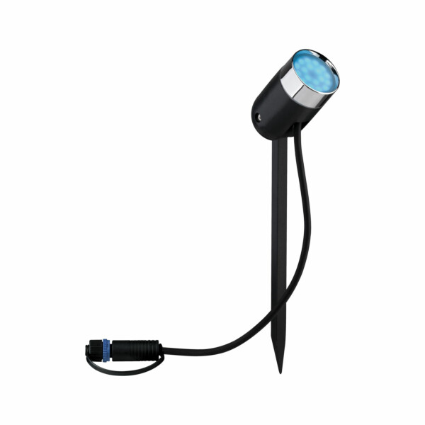 Paulmann Plug & Shine LED Gartenstrahler Smart Home Zigbee 3.0 Pike Basisset  IP65 RGBW+ 3x4.5W  21VA Anthrazit