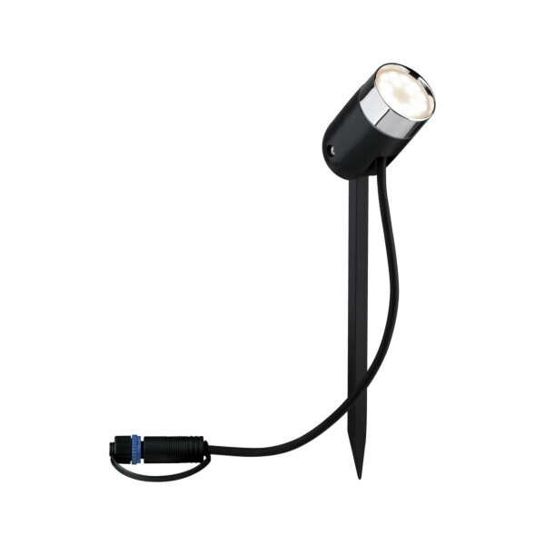 Paulmann Plug & Shine LED Gartenstrahler Smart Home Zigbee 3.0 Pike Basisset  IP65 RGBW+ 3x4.5W  21VA Anthrazit