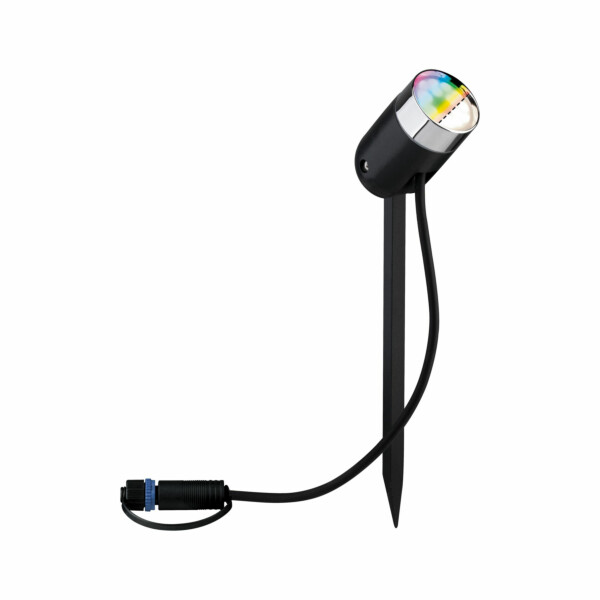 Paulmann Plug & Shine LED Gartenstrahler Smart Home Zigbee 3.0 Pike Basisset  IP65 RGBW+ 3x4.5W  21VA Anthrazit