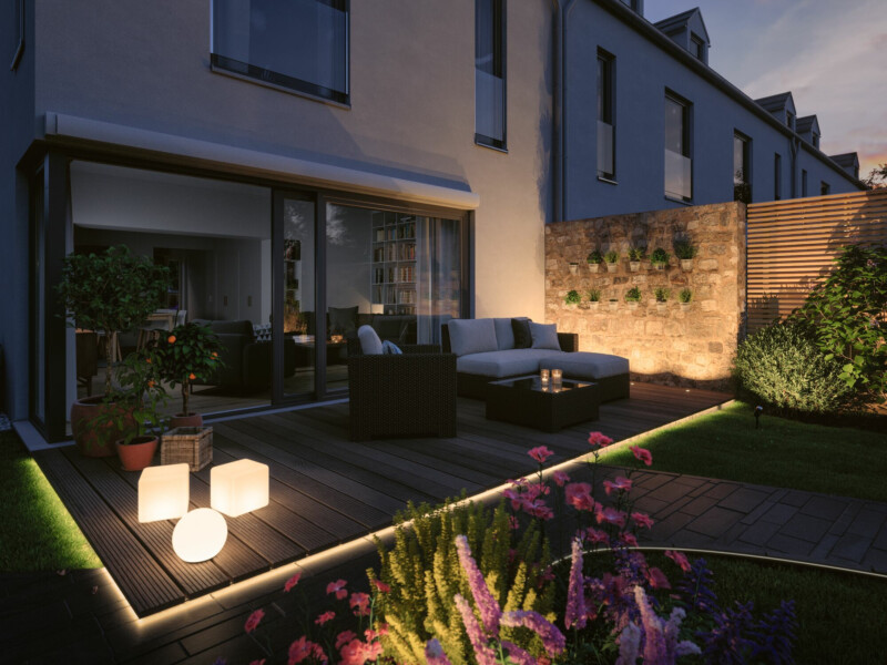 Paulmann Plug & Shine LED Gartenstrahler Smart Home Zigbee 3.0 Pike Basisset  IP65 RGBW+ 3x4.5W  21VA Anthrazit