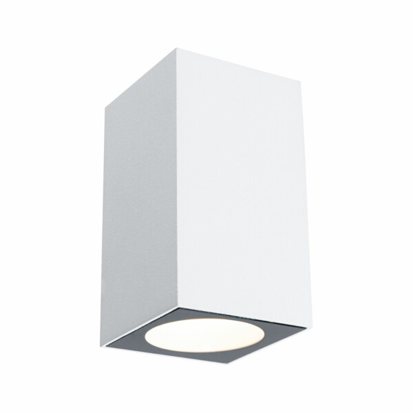 Paulmann LED Außenwandleuchte Flame  IP44 eckig 58x75mm 3000K 3.8W 320lm 230V  Weiß Aluminium