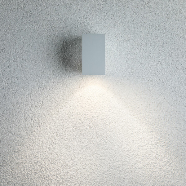 Paulmann LED Außenwandleuchte Flame  IP44 eckig 58x75mm 3000K 3.8W 320lm 230V  Weiß Aluminium